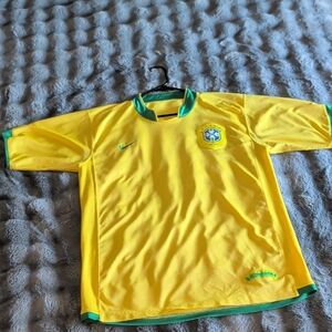 Nike Yellow & Green Brazil Soccer Jersey